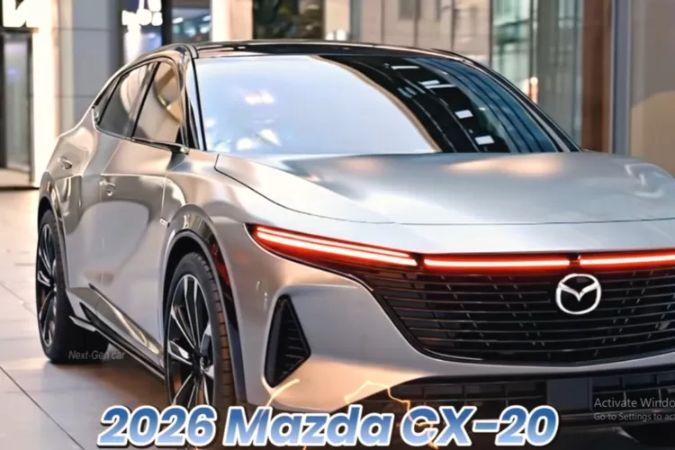Mazda CX-20 2026 adalah SUV kompak yang mengusung keanggunan desain Kodo terbaru, terinspirasi dari model-model besar seperti CX-60 dan CX-90. (Tangkapan Layar YouTube  Next-Gen Car)