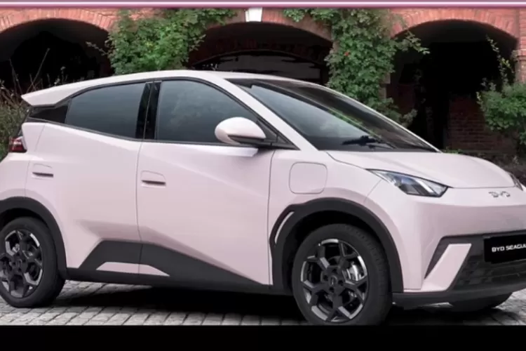 Inilah BYD Seagull edisi khusus &ldquo;Seashell Pink&rdquo; sebuah varian mobil listrik kompak yang tidak hanya tampil menarik, tetapi juga sarat makna. (Tangkapan Layar YouTube BYD Cars Philippines)
