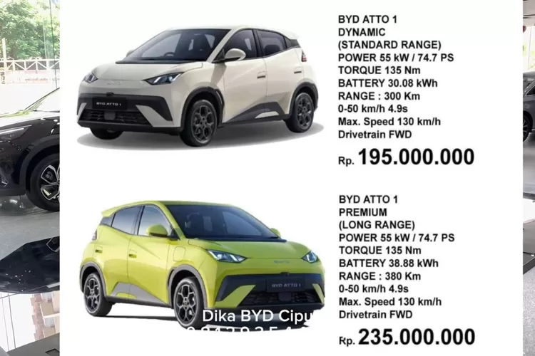 DP 30 juta itu berkaitan dengan skema kredit untuk varian termurah BYD Atto 1 yaitu yang harganya sekitar Rp195 juta. (Tangkapan Layar YouTube DIKA BYD)