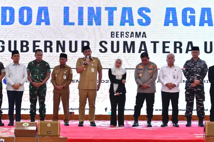 Pangdam I/BB Menghadiri Kegiatan Doa Bersama Lintas Agama di Aula Tengku Rizal Nurdin.