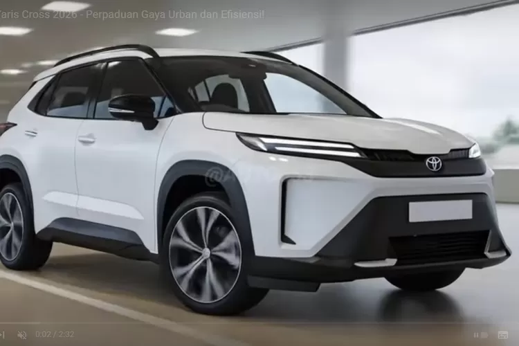 Toyota Yaris Cross 2026 tampak seperti sang urban crossover yang mengusung citra modern sekaligus efisien dalam berkendara sehari-hari. (Tangkapan Layar YouTube Auto553)