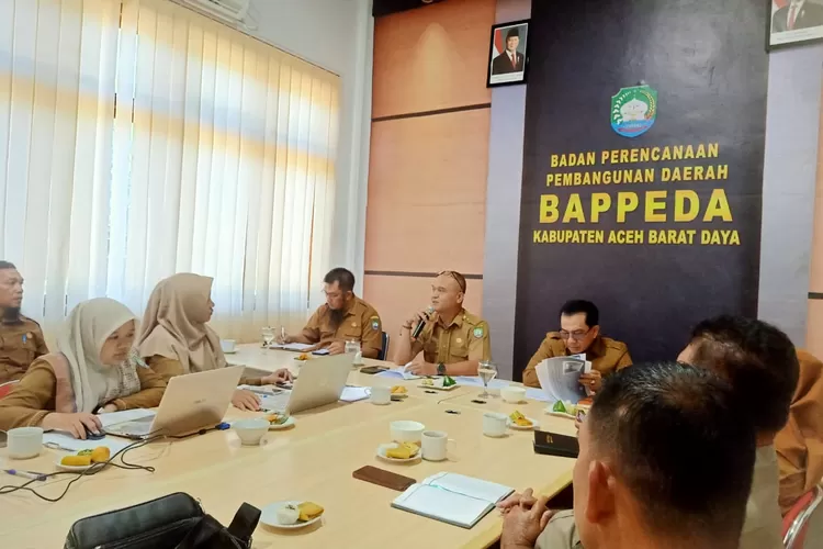 Kepala Dinas Perkim LH Abdya Armayadi saat memaparkan kondisi TPA di Desa Ikue Lhueng, Kecamatan Jeumpa, Abdya