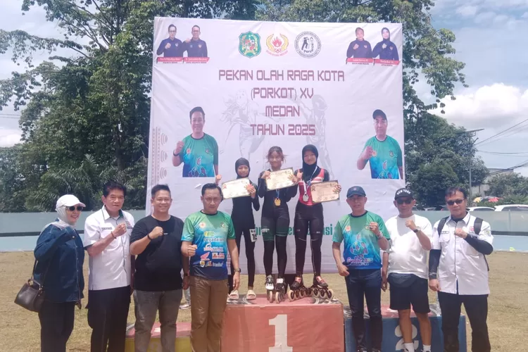 Medan Selayang menjadi nomor satu di Pekan Olahraga Kota (Porkot) XV tahun 2025 Cabor Sepatu Roda