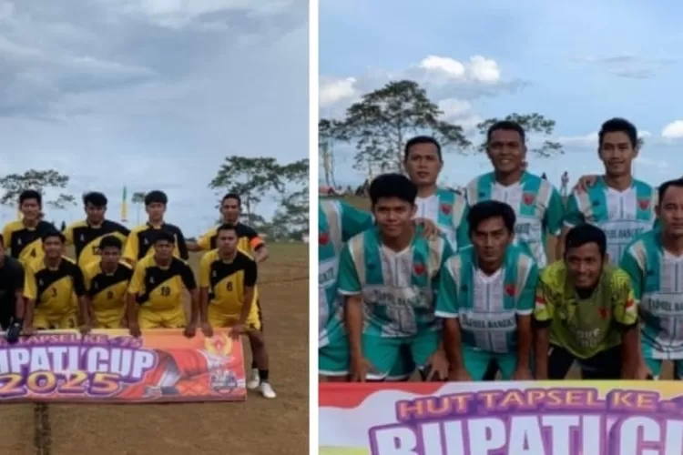 Kesebelasan Batangtoru dan Angkola Muara Tais yang berlaga di semi final, dimenangkan Batangtoru dengan skor 2-0. (Foto : Realitasonline / Riswandy)