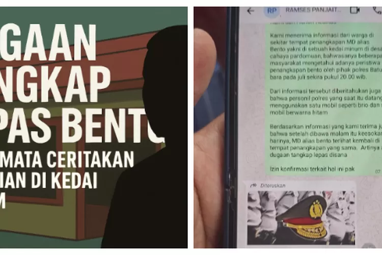Lustrasi gambar dugaan tangkap lepas Bento. (Realitasonline.id/Dok)