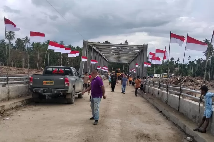 Kondisi jembatan Teupin Reudeup - Awe Geutah Paya pada Rabu 17 Desember 2025. Foto; AJ