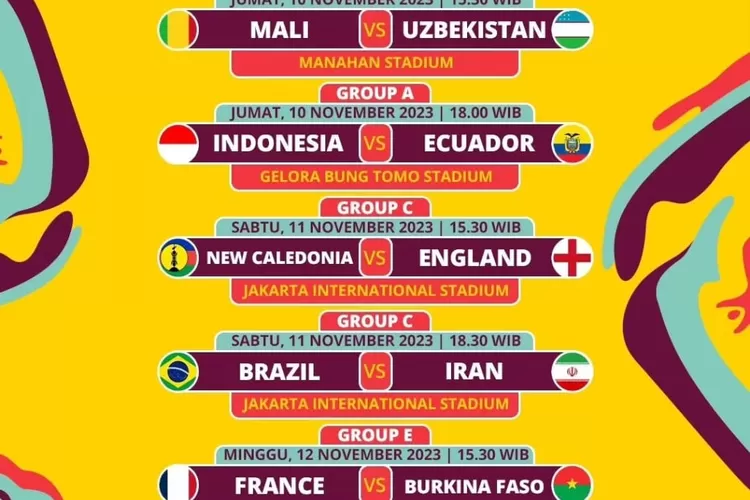 FIFA U17 World Cup Indonesia 2023™ Dimulai Hari Ini, Berikut Jadwal