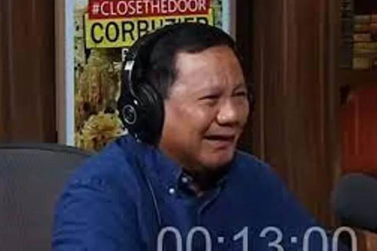 Prabowo Subianto saat menjadi tamu di podcast Deddy Corbuzier (tangkapan layar youtube master corbuzier)
