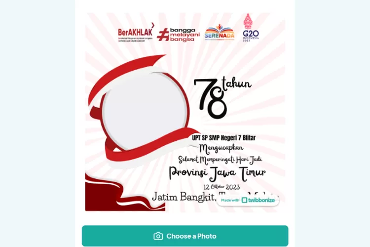 Link Twibbon Hari Jadi Provinsi Jawa Timur Pada Oktober