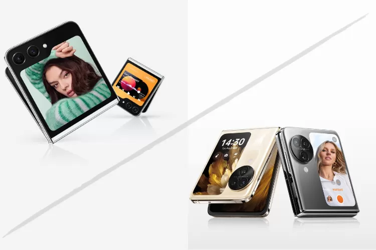Simak Perbandingan Spesifikasi HP Samsung Galaxy Z Flip5 dan Oppo N3 Flip, Mana yang Lebih Unggul? (Kolase Foto : Samsung - Oppo)