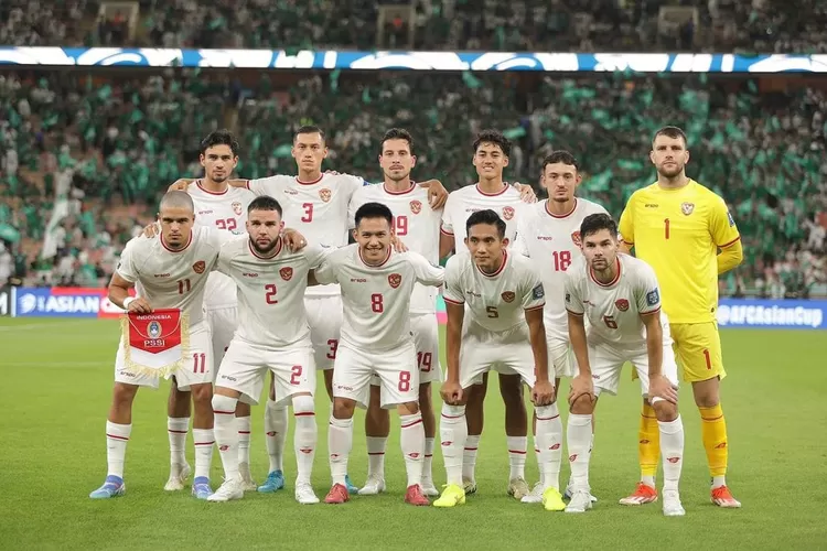 Skuad Timnas Indonesia yang berlaga di Grup C Putaran Ketiga Kualifikasi Piala Dunia 2026 Zona Asia. (Dok. PSSI/ Suara Merdeka Surabaya)