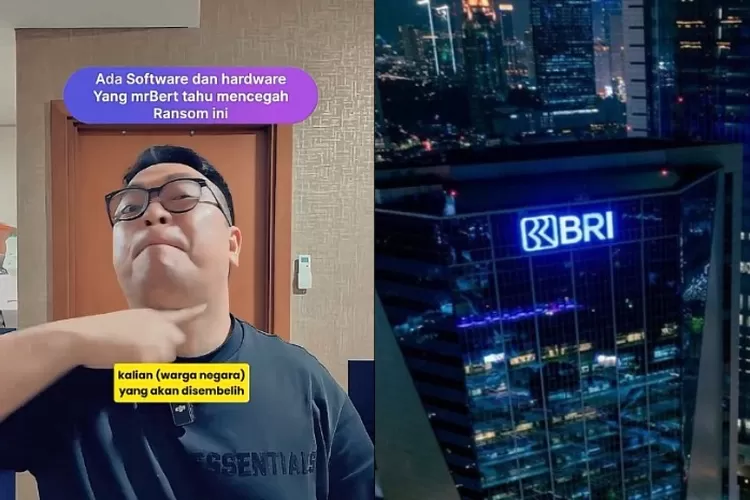  Mr Bert, influencer sekaigus ahli IT yang kerap memberikan konten terkait keamanan siber. (Kolase Instagram/realmrbert dan dok. BRI)