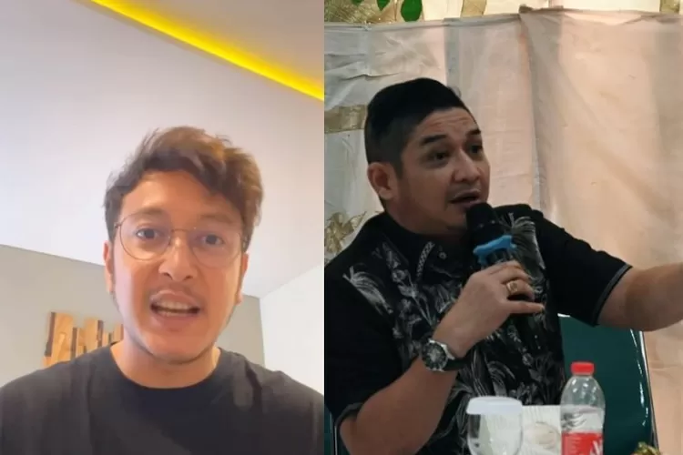 Pasha Ungu (kanan) sebut Dimas Anggara (kiri) telah menampar anaknya, Kiesha Alvaro.  (Instagram/pashaungu_vm)