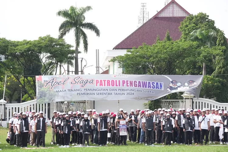 Bawaslu Kabupaten Bogor gelar apel masa tenang (Foto/Istimewa)