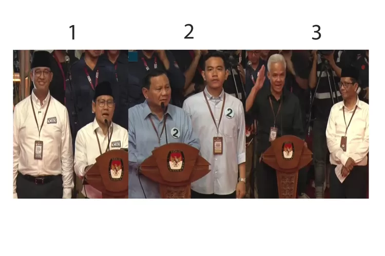 Mencerahkan! Ini Komentar Berkelas 3 Pasangan Capres-Cawapres Usai Pengundian Nomor Urut (Kolase Berbagai Sumber)