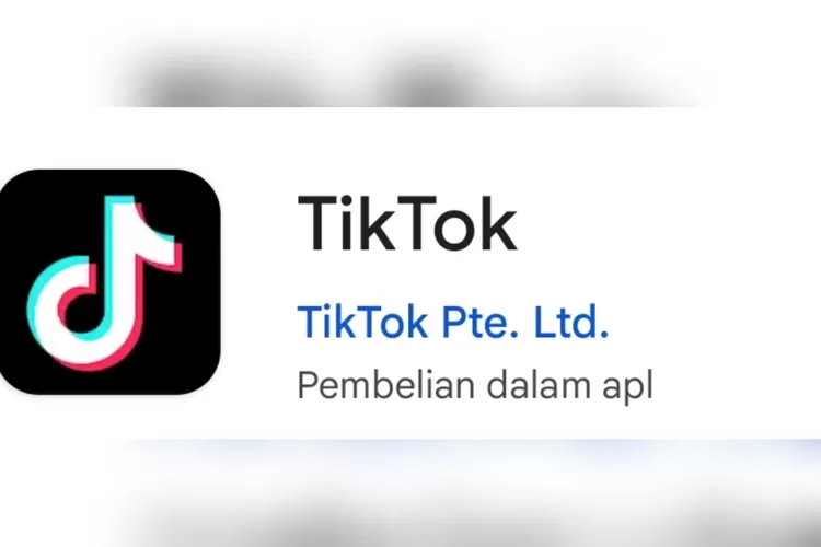 Aplikasi tiktok (Tangkapan Layar)