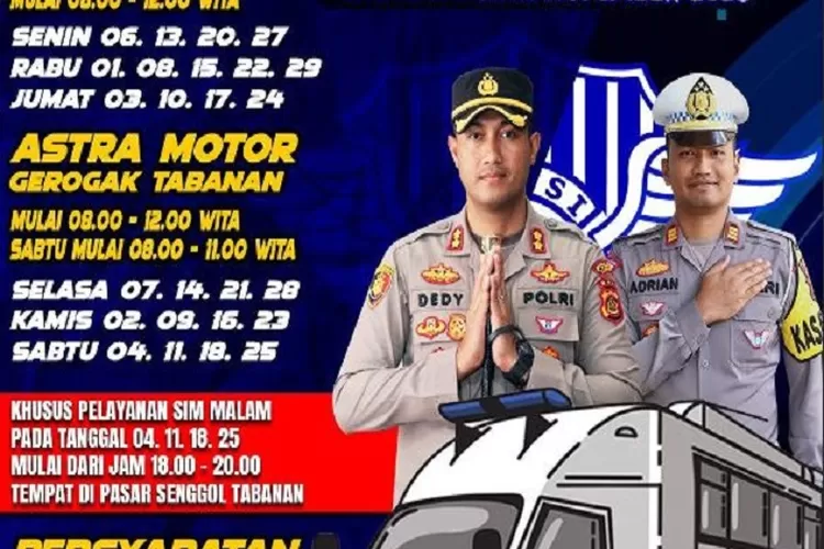 jadwal SIM Keliling polres Tabanan (ntmcpolri.info)