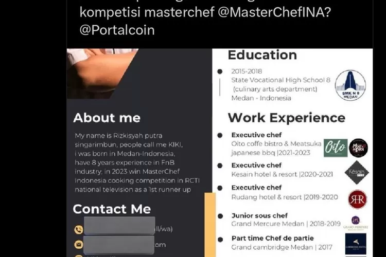 Chef Arnold terlibat perang dingin dengan warganet di media sosial X (Arnold )