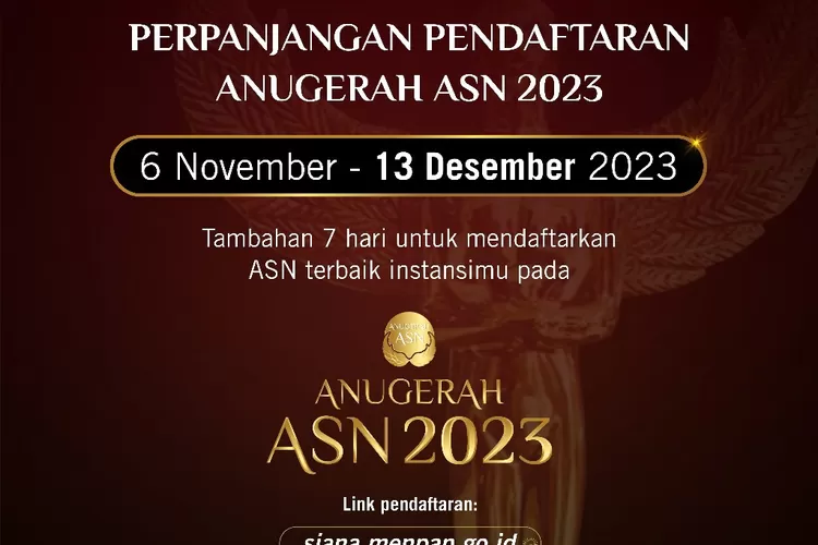 Kementerian PAN-RB Perpanjang Pendaftaran Anugerah ASN 2023 (Istimewa)