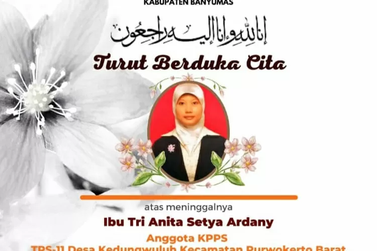 Anggota KPPS Purwokerto Meninggal dunia (Foto: Dok. KPPS Purwokerto Barat)