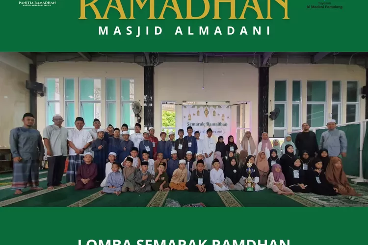 Foto bersama peserta dan pengurus Masjid Al-Madani (Istimewa)