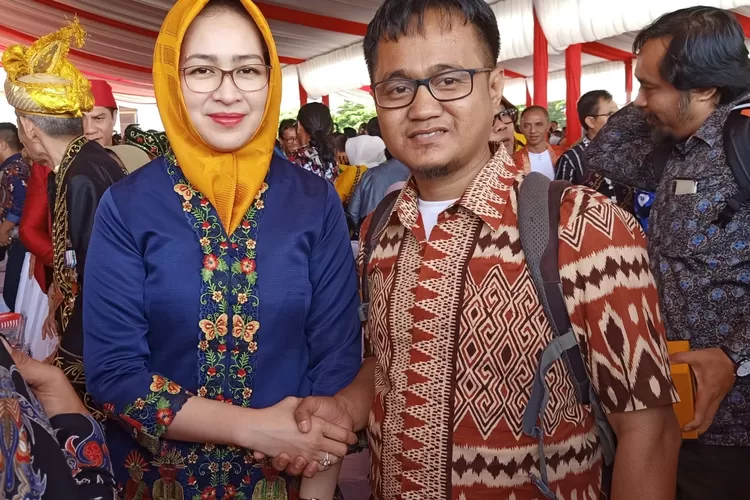 Airin Rachmi Diany saat menghadiri peringatan Hari Pers Nasional (HPN) di Banjarmasin, Kalimantan Selatan, pada 2020 lalu (Ft. LHr)