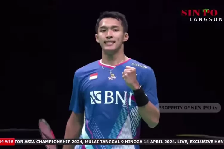 Jonathan Christie tembus final di Kejuaraan Bulutangkis Asia 2024 (tangkapan layar Sin Po TV)