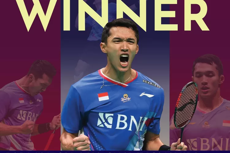 Jonatan Christie menjadi juara tunggal putra Badminton Asia Championship 2024 setelah mengalahkan wakil China di partai final, Minggu (14/04/2024). (PBSI)