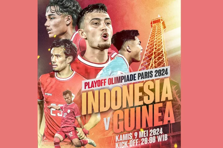 Banner Indonesia vs Guinea (Sumber Foto: Akun X Erick Thohir)