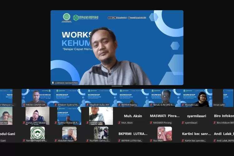 161 Peserta Se-Sulsel Ikuti Workshop Kehumasan DPW BKPRMI Sulsel  (klikanggaran)