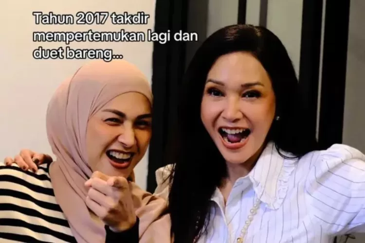 Potret momen persahabatan dua artis kenamaan di Indonesia, Tata Janeeta dan Maia Estianty  ((TikTok.com/@tata.janeeta))