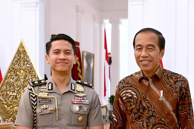 Ajudan Presiden ke-7 RI, Joko Widodo, Kompol Syarif Muhammad Fitriansyah (kiri). ((Instagram/syrfxvii))