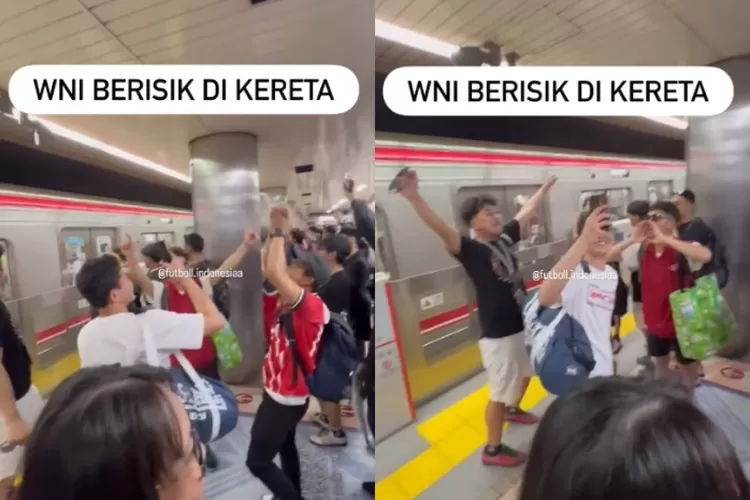 Tangkapan layar cuplikan video WNI yang diduga teriak-teriak di Stasiun Kereta Jepang.  ((Instagram.com/@japantour.id))