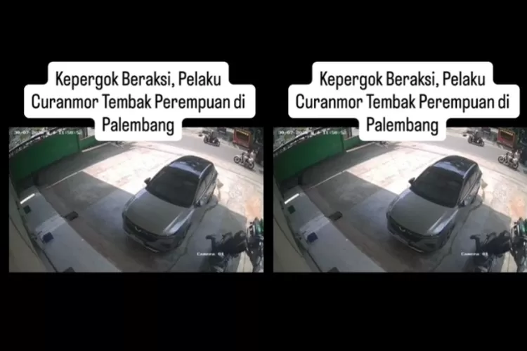 Tangkapan layar video viral dugaan pelaku curanmor yang lepaskan tembakan saat kepergok beraksi di Palembang.  ((Instagram.com/@warungjurnalis))
