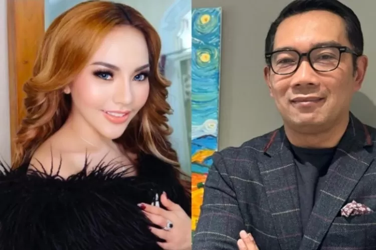 Lisa Mariana (kiri) dan Ridwan Kamil (kanan)