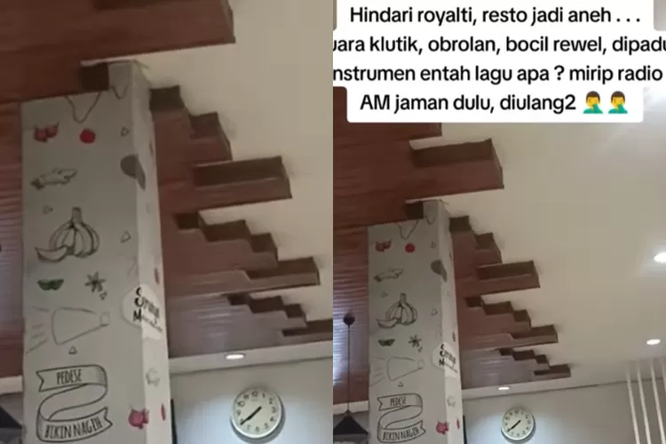 Tangkapan layar video viral suasana hening di resto yang diduga hindari jeratan royalti lagu.  ((Instagram.com/pembasmi.kehaluan.real))