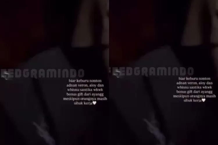 Tangkapan layar postingan viral terkait wanita yang dikawal polisi saat menuju lokasi konser musik. ( (Instagram.com/@feedgramindo))