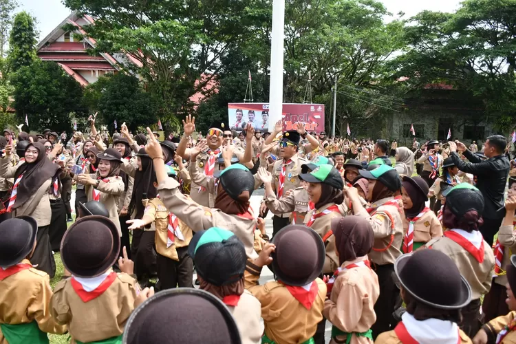Ribuan Peserta Apel Meriahkan HUT ke-64 Pramuka di Kabupaten Luwu Utara (Udha)