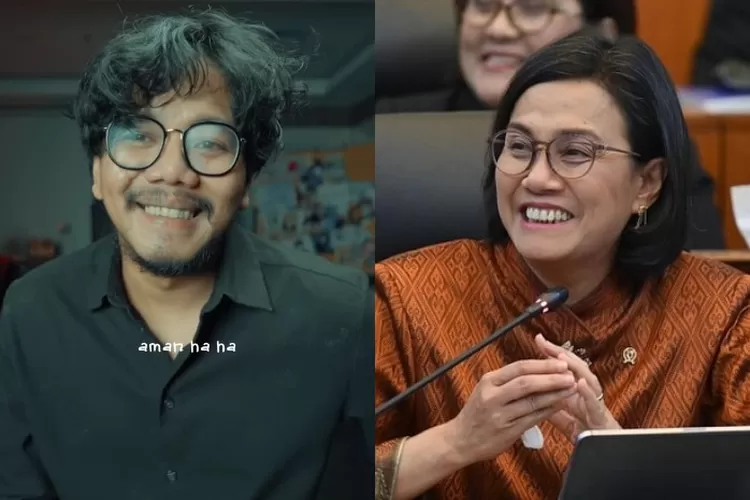 Influencer, Ferry Irwandi (kiri) menyoroti Sri Mulyani (kanan) yang kini turun dari jabatan Menteri Keuangan RI ((Instagram.com / @irwandiferry - @smindrawati))