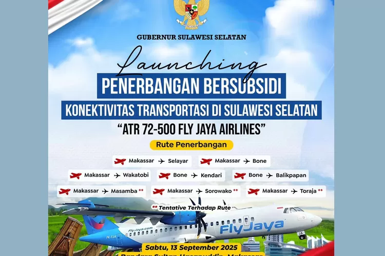 Penerbangan Bersubsidi Konektivitas Transportasi di Sulsel (istimewa)