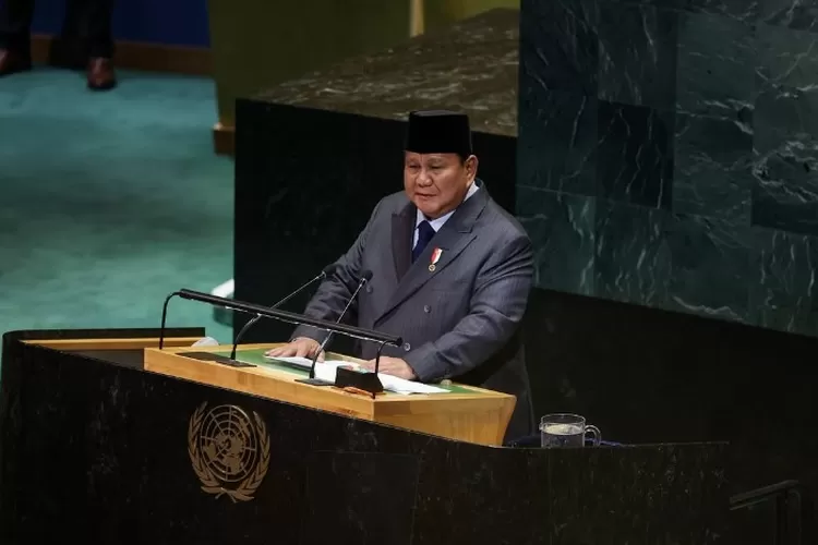 Presiden RI, Prabowo Subianto berpidato tentang Palestina di Sidang PBB, New York.  ((Instagram.com/@prabowo))