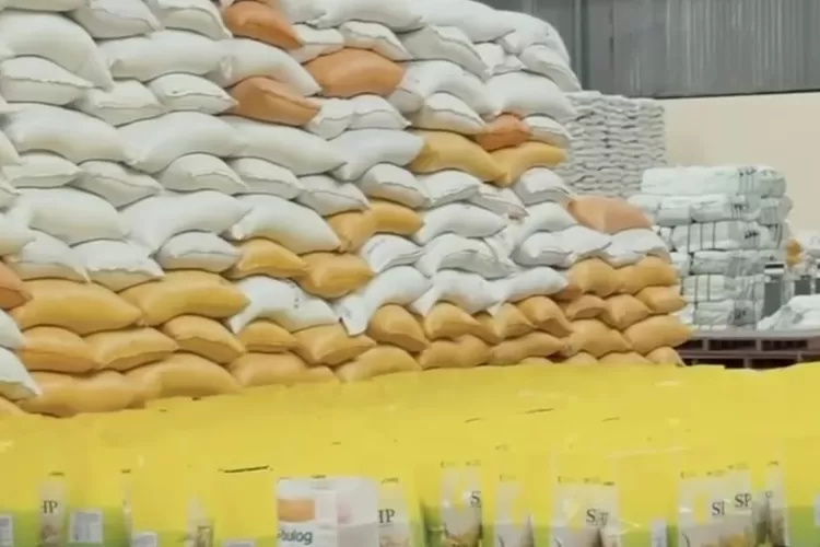 Beras SPHP menumpuk di gudang Bulog Tabahawa, Maluku Utara yang kena sidak Komisi IV DPR RI. ((Instagram/titieksoeharto))