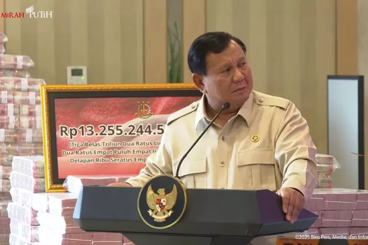 Menyoroti fakta terkini kasus korupsi CPO usai kini Kejagung mengembalikan kerugian negara senilai Rp13,25 triliun ( (YouTube.com / Sekretariat Presiden))