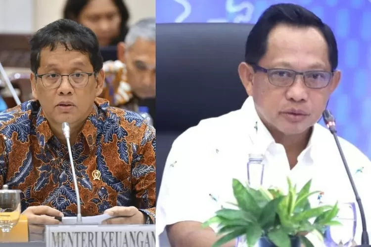 Mendagri Tito Karnavian (kanan) menyebut adanya perbedaan waktu pencatatan antara Kemendagri dan data yang disampaikan Menkeu Purbaya (kiri) ((Instagram/purbayayudhi_official - Instagram/titokarnavian))