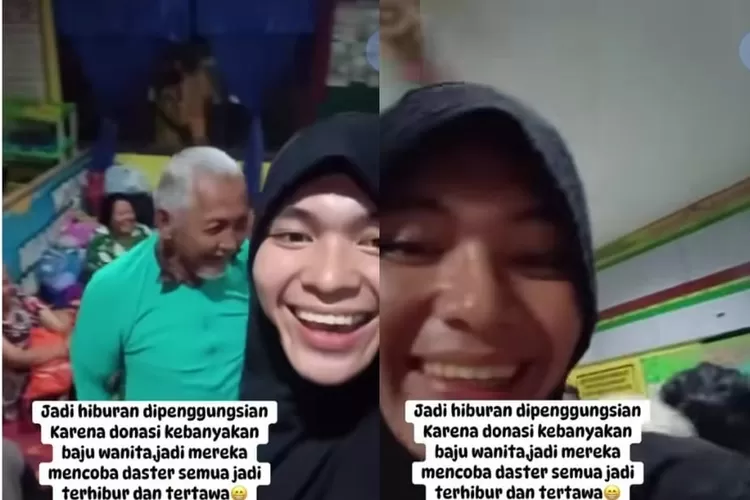 Bantuan pakaian pria krisis di posko pengungsian karena banyak sumbangan pakaian wanita.  ((Instagram/xyz1237252024))
