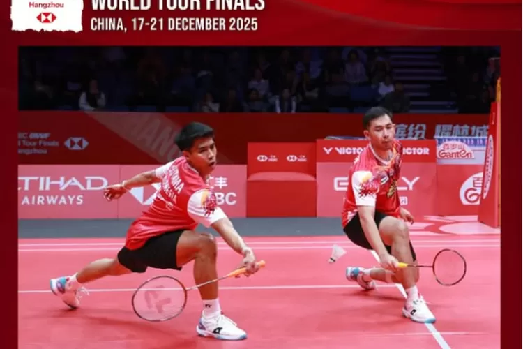 pasangan ganda putra Sabar Karyaman Gutama/Moh. Reza Pahlevi Isfahani menjadi satu-satunya wakil Indonesia yang masih berpeluang melaju ke semifinal BWF World Tour Finals 2025. (pbsi)