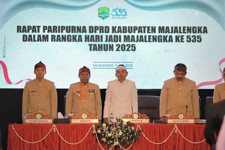 Gubernur Jabar Dedi Mulyadi hadiri Rapat Paripurna DPRD Kabupaten Majalengka di Hari Jadi Kabupaten Majalengka ke 535