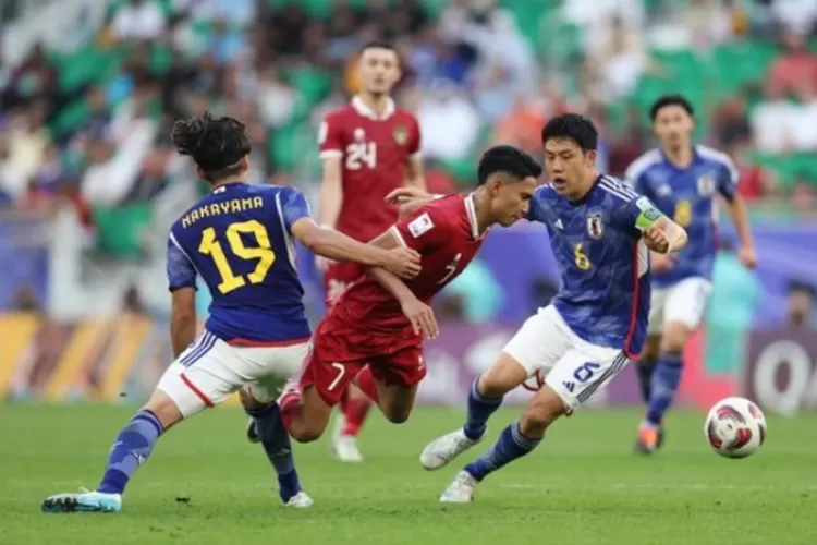 Potret Timnas Indonesia vs Timnas Jepang dalam laga fase grup AFC Asian Cup 2024, pada 24 Januari 2024 (Dok. PSSI)