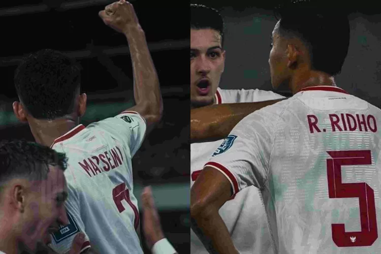 Potret Pemain Timnas Indonesia, Marselino Ferdinan dan Rizki Ridho. (Instagram.com/@timnas.indonesia)