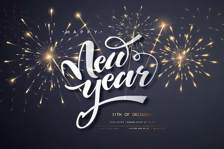 Ilustrasi tahun baru 2024. (Freepik)